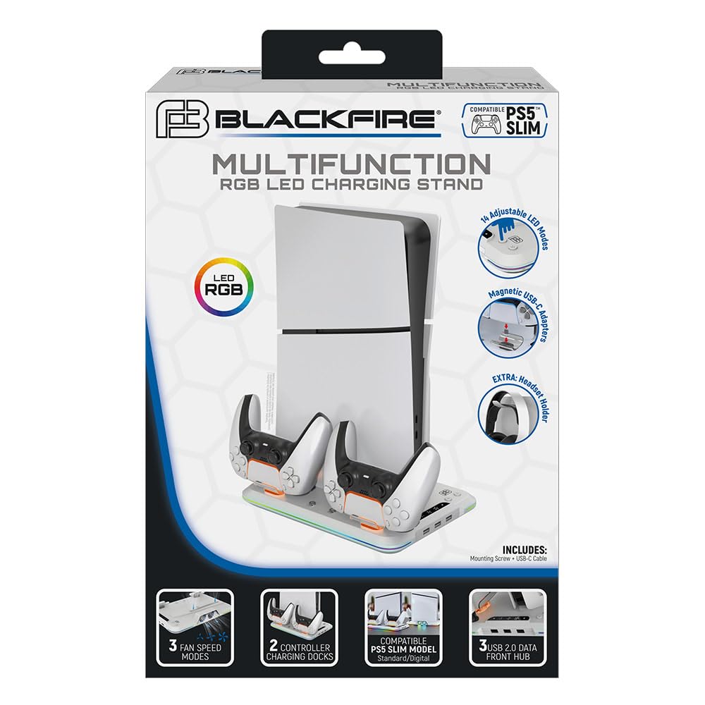 Cargador Blackfire Multifunction Charging Stand Rgb Led ( PS5 - Slim) - Soporte de carga Cargador Blackfire Multifunction Charging Stand Rgb Led ( PS5 - Slim) - Soporte de carga